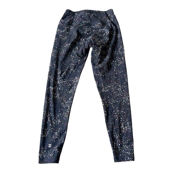 Sweaty Betty Power 7/8 Black Confetti Print Athletic Workout Leggings Size XS - Picture 3 of 9